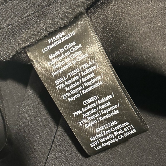 Deep Plunge Jumpsuit Long Sleeve Navy White Workwear - Night Out 🤍 Rachel Zoe - Picture 9 of 9